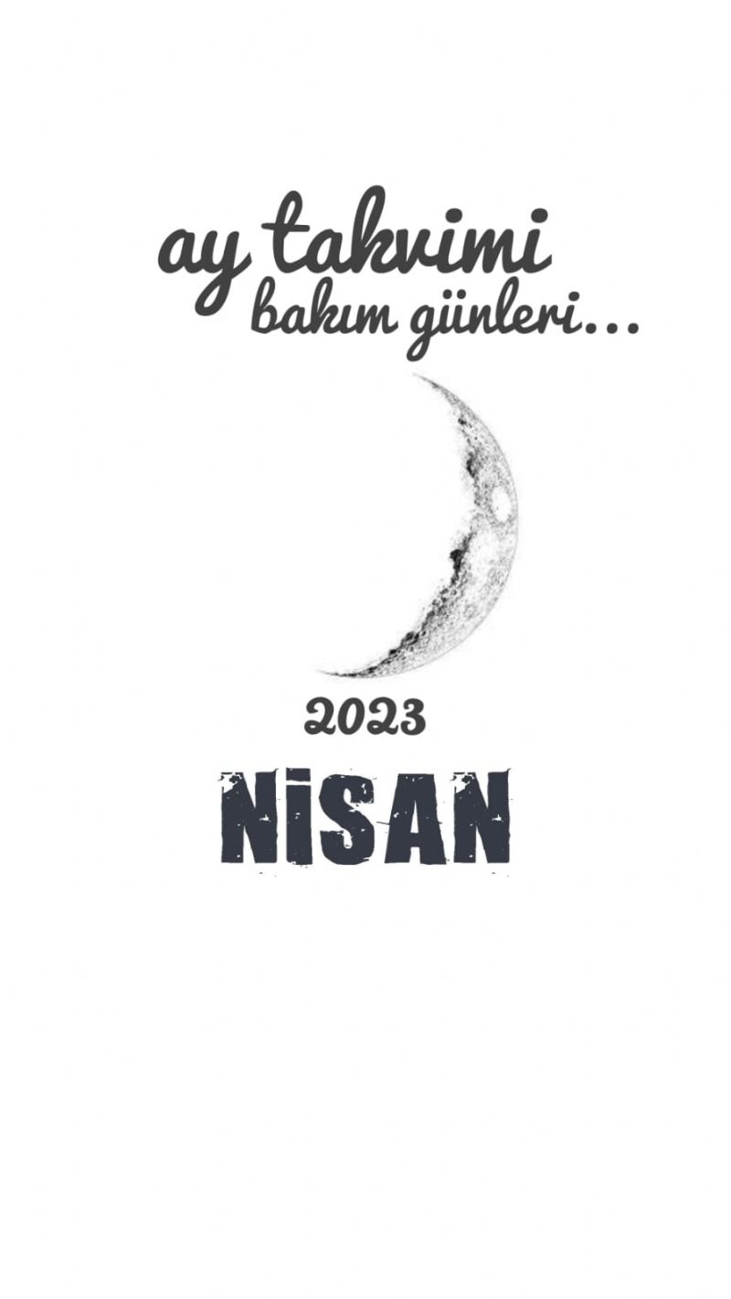 Nisan Ay Takvimi... Bakm Gnleri 